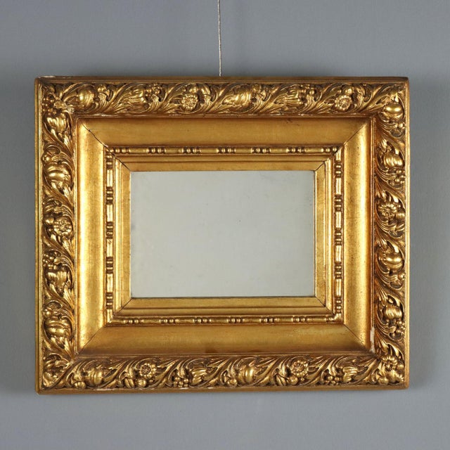 Italian Carved and Gilded Wood Mirror, 1900s For Sale - Image 10 of 10