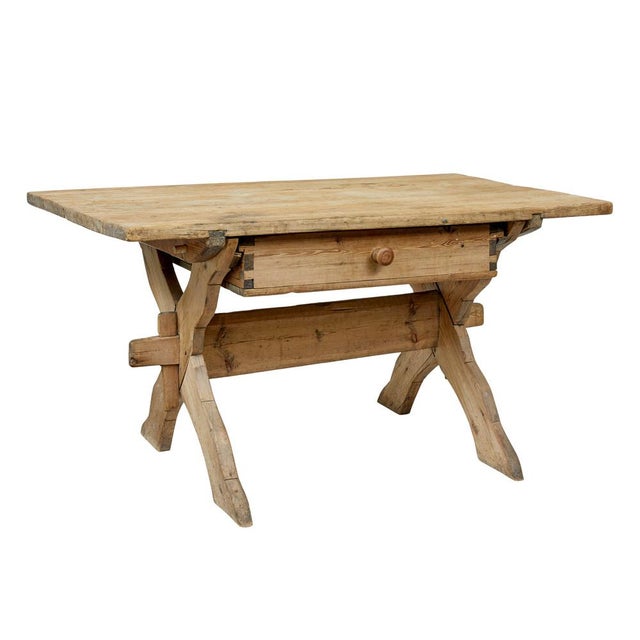 Antique Swedish Pine Kitchen Table, 1840 For Sale - Image 12 of 12