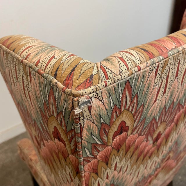 Mid Century Modern Tommi Parzinger Attributed Tall Wingback Chair For Sale - Image 10 of 11