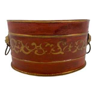 Early 20th Century French Tole "Peinte" Jardiniere Cachepot For Sale