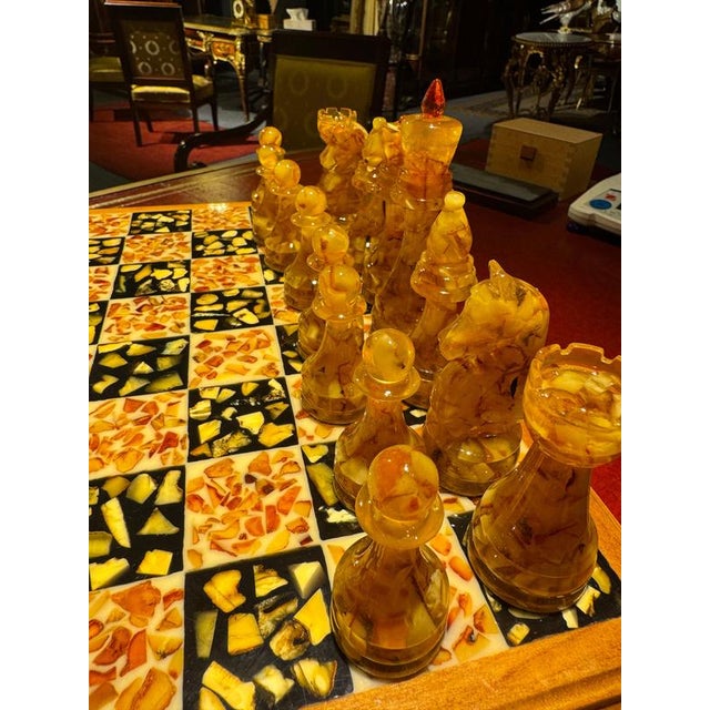 Amber and Bakelite Chess Set, 1900s, Set of 33 For Sale - Image 14 of 16
