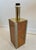 Stunning Tommaso Barbi Table Lamp in lacquered parchment and brass. Italy 1970s Shade is not included