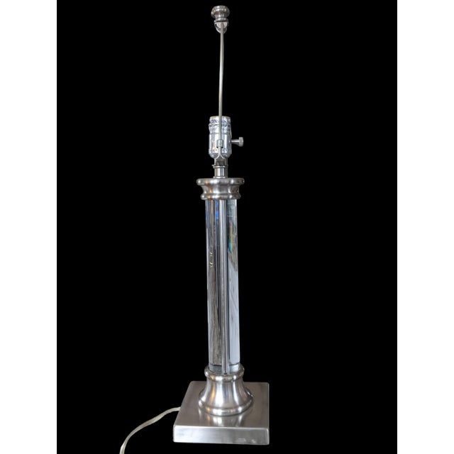 Restoration Hardware Modern Lucite Column Table Lamp For Sale - Image 4 of 10