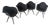 Herman Miller - (Set of 4) Eames Upholstered Molded FiberGlass Armchair For Sale