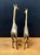 1970s Pair of Vintage MCM Hollywood Regency Brass Giraffes 18 Inches High For Sale - Image 5 of 6