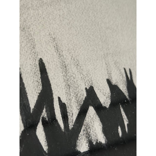 Monumental Robert Flynn Graphite + Charcoal Drawing Signed Framed Minimalism For Sale - Image 6 of 18