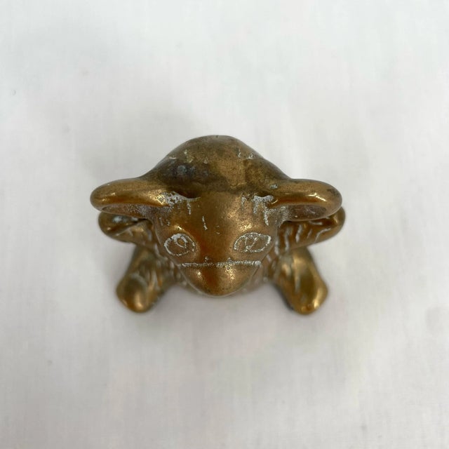 Vintage Mid-Century Brass Teddy Bear Animal Figurine For Sale In Minneapolis - Image 6 of 11