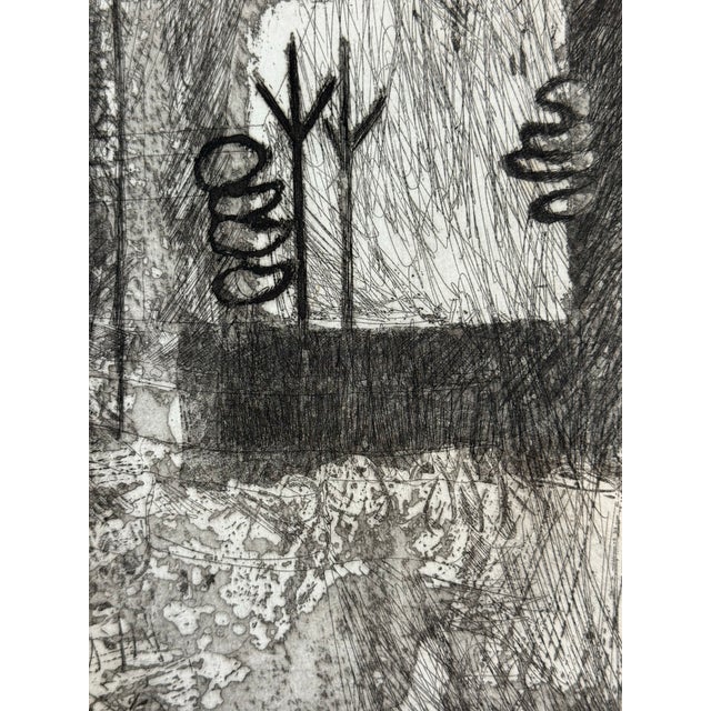 Illustration Mid 20th C. Surrealist Original Etching of Playful Beasts For Sale - Image 3 of 9