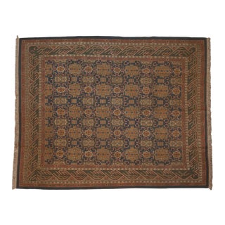 Vintage Tea Washed Agra Soumac Rug - 9'4" X 11'6" For Sale