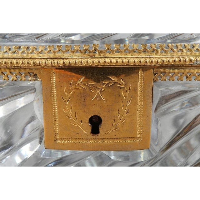 Metal Charles X Cut-Crystal and Ormolu Jewelry Box For Sale - Image 7 of 14