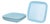Square Dinner Plates in Turquoise Glaze from Höganäs Keramik, Set of 5 For Sale