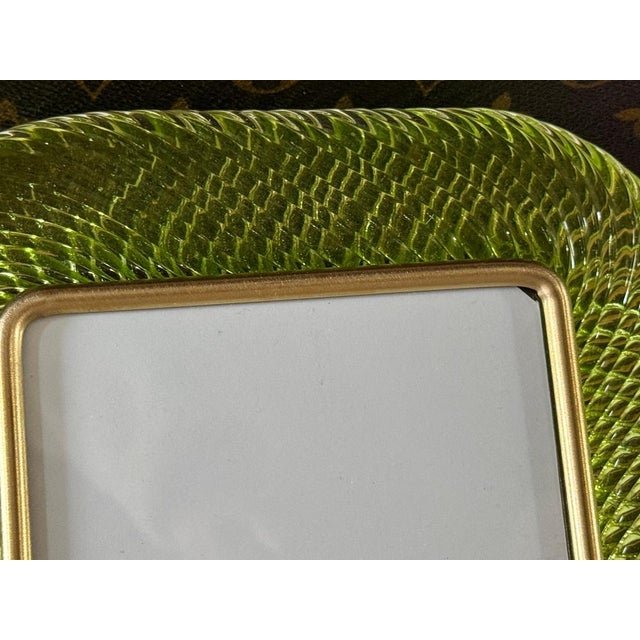 Yellow-Green Murano Glass Photo Frame, 2000s For Sale - Image 4 of 13