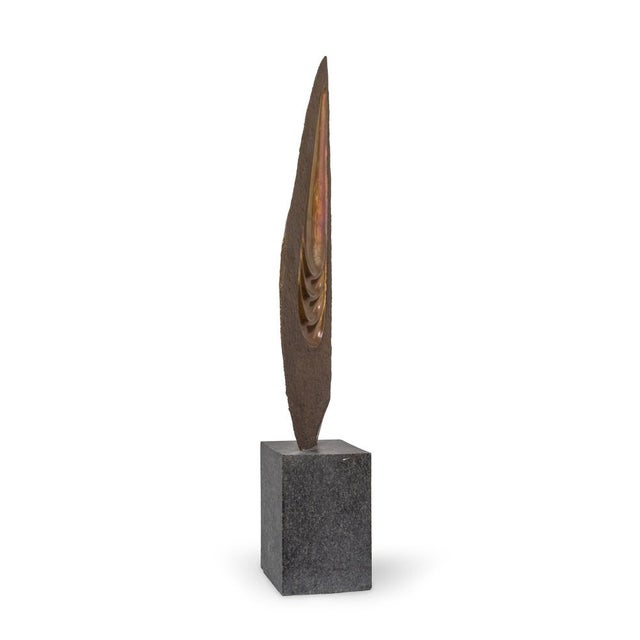 Roland Berger, Sail, Bronze on Stone Base For Sale - Image 3 of 5