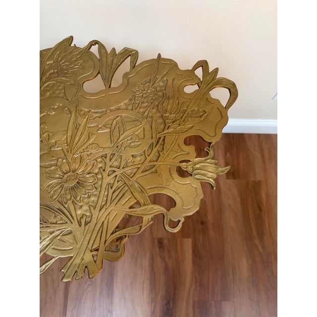 Vintage Art Nouveau Swan Pedestal Side Table Plant Stand For Sale - Image 10 of 16