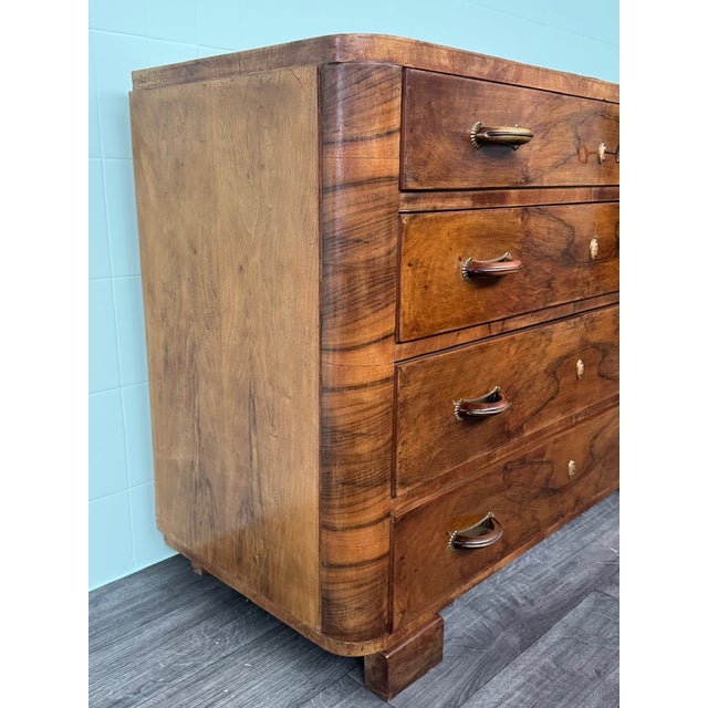 Vintage Italian Chest of Drawers in Burl Wood, 1930s For Sale - Image 12 of 17