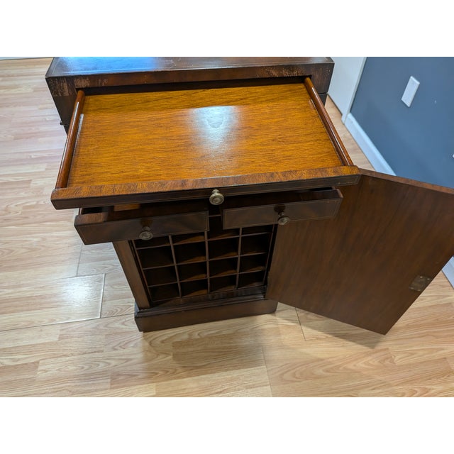 1990s Maitland-Smith Handmade Architect / Cartography Desk — Leather Top, Locking Compartments, 3 Keys For Sale In Philadelphia - Image 6 of 14