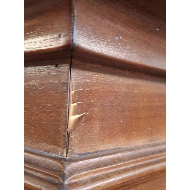 Arte Povera Style Wood and Cut Glass Display Cabinet, Piedmont, Saluzzo, 1960s For Sale - Image 3 of 12