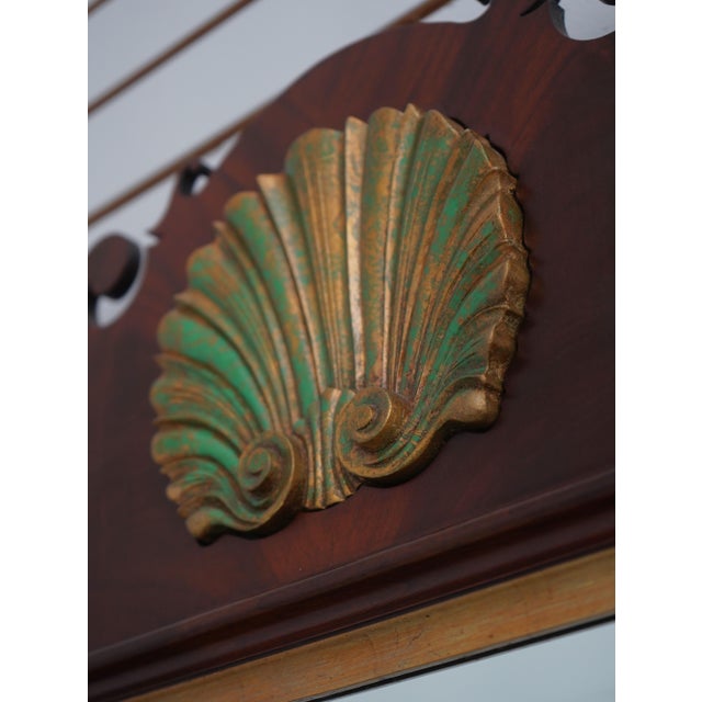 Southampton Chippendale Mahogany Beveled Glass Mirror For Sale - Image 4 of 12