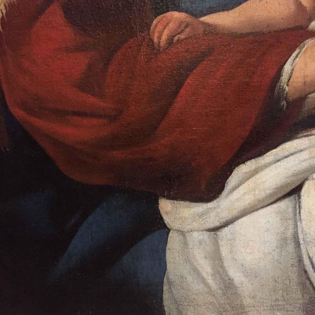 Madonna and Child with the Infant Saint John, 1600s, Oil on Canvas For Sale - Image 6 of 9