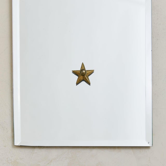 Italian Star Motif Wall Mirror with Beveled Edge, 1960s - 3 Available For Sale In Chicago - Image 6 of 7