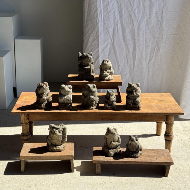 Small Balinese Limestone Frog Sculpture, 2000s For Sale - Image 10 of 18