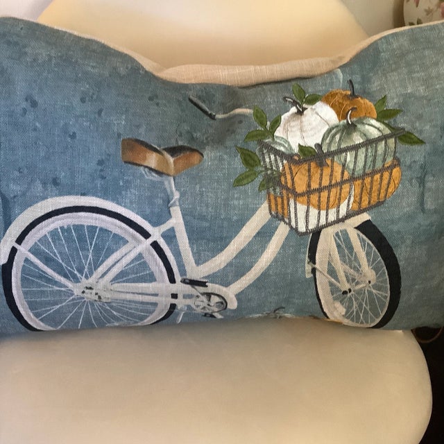 Oblong decorative throw pillow by Brooks Brothers. Excellent quality Features approximate measurements: 24" x 16" x 5"....