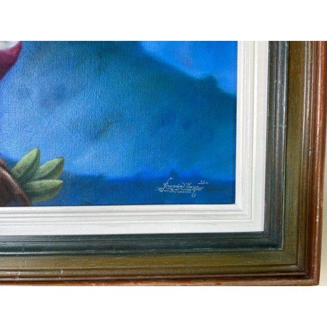 Blue Lucson Guerrier Caribbean Woman With Fruit Bowl For Sale - Image 8 of 13