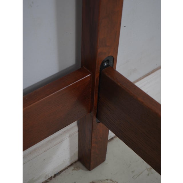 Wood Stickley King Size Mission Oak Arts & Crafts Panel Bed For Sale - Image 7 of 15