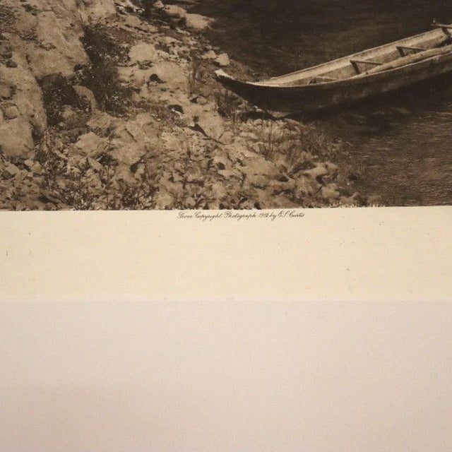 Native American Antique Edward S. Curtis Native American Print “Cowichan River” Signed C1912 For Sale - Image 3 of 16
