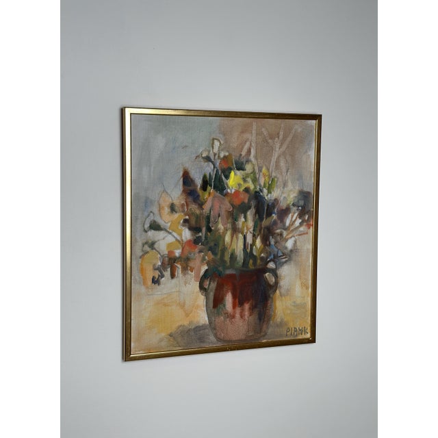 1980s Pia H.K. Campbell, Flowers Study, 1982, Oil on Canvas, Framed For Sale - Image 5 of 17