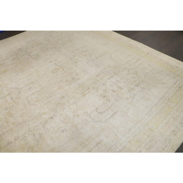 Traditional Antique Zabihi Collection Oversize Square Turkish Oushak Rug - 13'2" x 15'6" For Sale - Image 3 of 11
