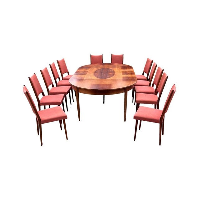 Mid-Century Modern Scandinavian Rosewood Chairs attributed to Knoll Antimott, 1950s, Set of 12 For Sale - Image 3 of 12