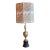 Vintage Stiffle Brass Lamp With Chinoiserie Shade For Sale