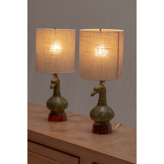 Metal Mid-Century Modern French Table Lamps, 1970s, Set of 2 For Sale - Image 7 of 10