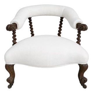 Antique 19th Century Jacobean Barley Twist Chair For Sale