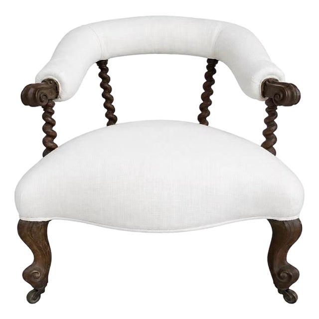 Antique 19th Century Jacobean Barley Twist Chair For Sale