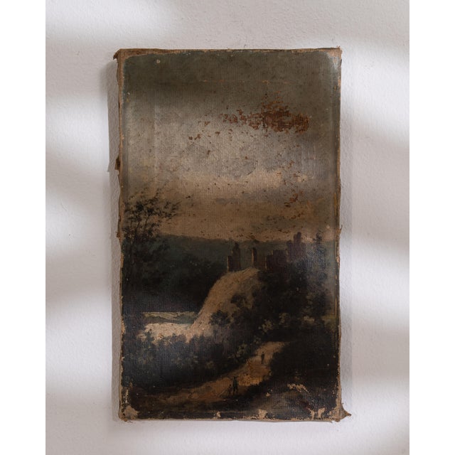 Early 20th Century France Chocolate Canvas Painting For Sale - Image 13 of 15