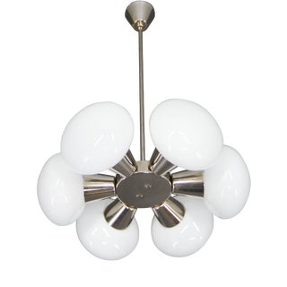 Mid-Century Sputnik Chandelier attributed to Kamenický Šenov, Former Czechoslovakia, 1960s For Sale