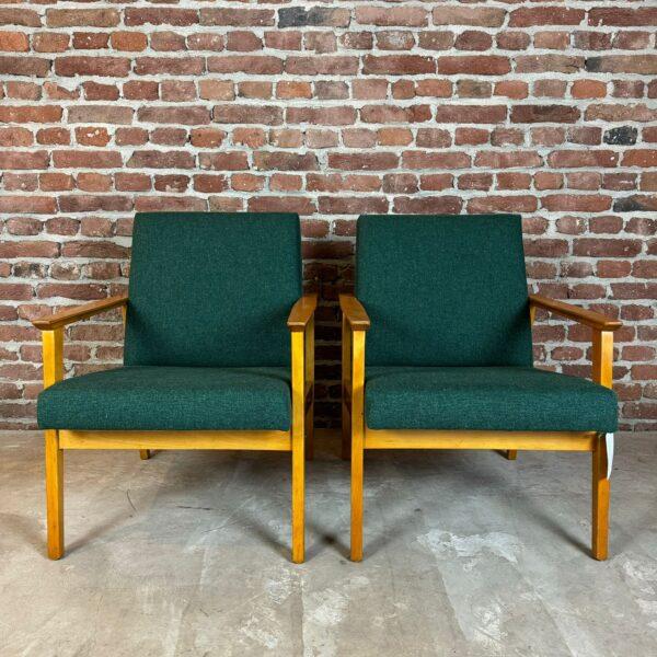 Wood Vintage Armchairs, Denmark, 1961, Set of 2 For Sale - Image 7 of 7