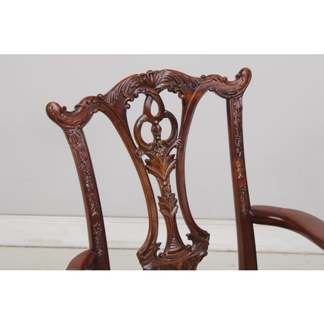 Set of 6 Maitland Smith Chippendale Mahogany Dining Room Chairs For Sale In Philadelphia - Image 6 of 18