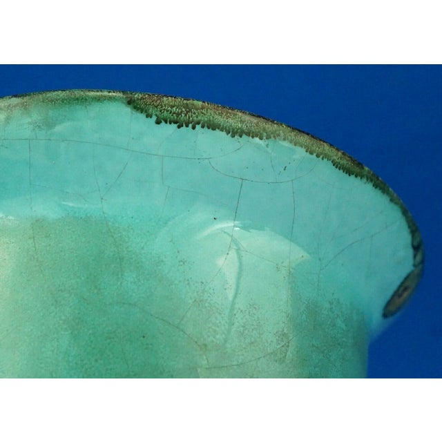 Turquoise Ceramic Bowl Vase by Pietro Melandri for Exfornace Calzi, Italy, 1920s For Sale - Image 11 of 18