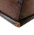 Antique Wood Box Dark Rustic Brown Diamond Design With Round Medallion For Sale - Image 12 of 18