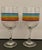 Glass 1970’s Set of 5 Colorful Rainbow Striped Fiesta Ware Wine - Water Goblets For Sale - Image 7 of 9