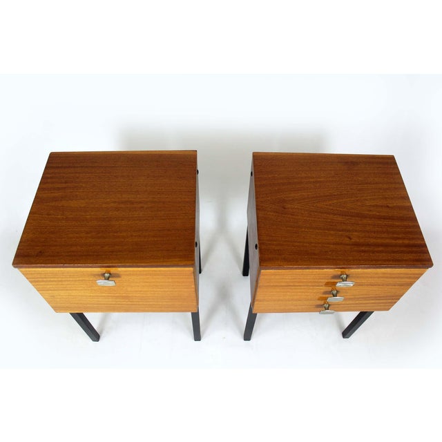 Mid-Century Modern Mid-Century Modern Czechoslovakian Mahogany Nightstands by Up Závody, 1970s, Set of 2 For Sale - Image 3 of 18