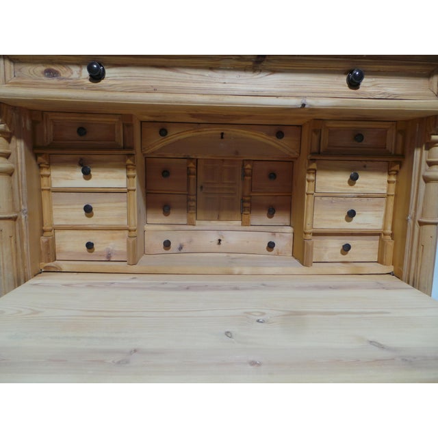 Gustavian (Swedish) Swedish Gustavian Style Natural Finish Drop Front Desk For Sale - Image 3 of 14