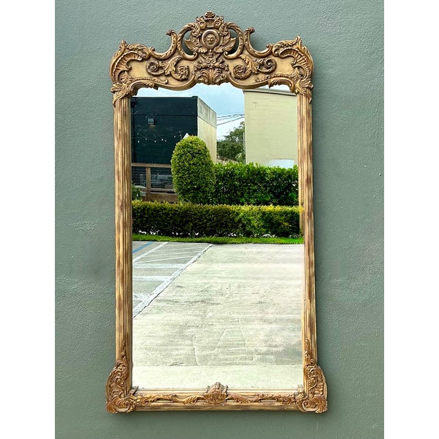 Rococo Vintage LaBarge Rococo Style Gold Frame Mirror For Sale - Image 3 of 12
