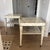 Hand-Painted Vintage Two-Tier Side Table in Blonde Faux Tortoise