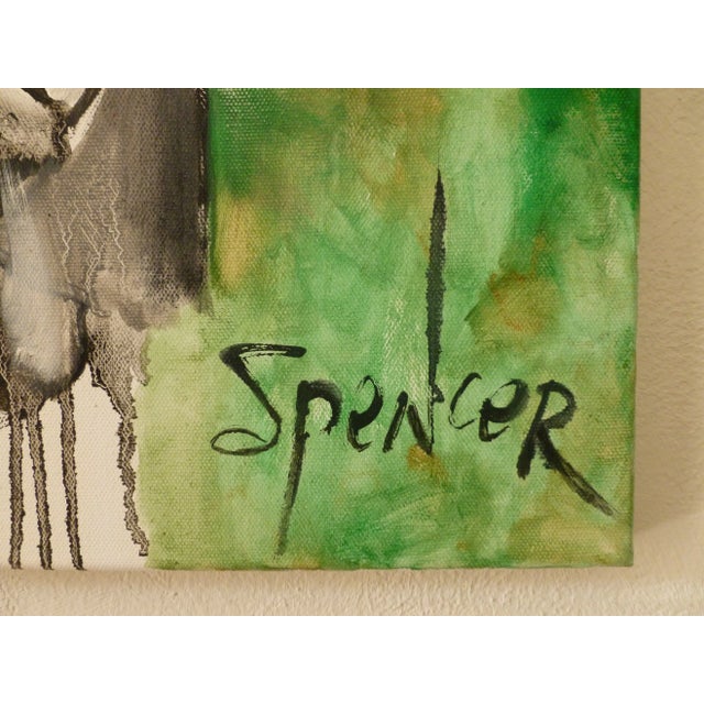 2020s "Poise" Expressionistic Figurative Female Oil and Acrylic Painting by Scott Spencer For Sale - Image 5 of 5