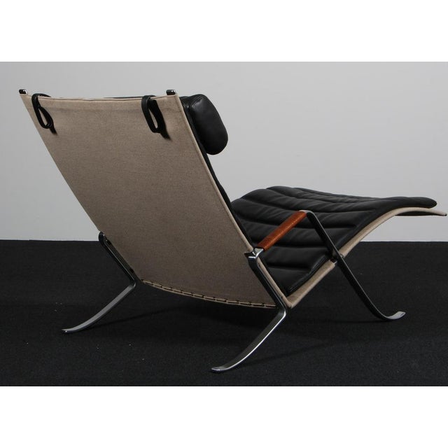 Metal Grasshopper Chaise Lounge attributed to Fabricius Kastholm for Lange, 2010s For Sale - Image 7 of 9