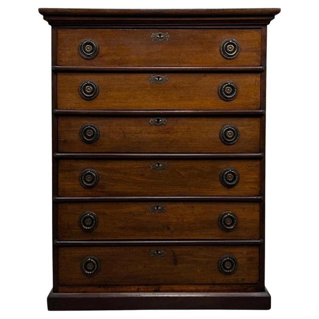 20th Century Edwardian English Mahogany Chest of Drawers, 1890s For Sale - Image 12 of 12